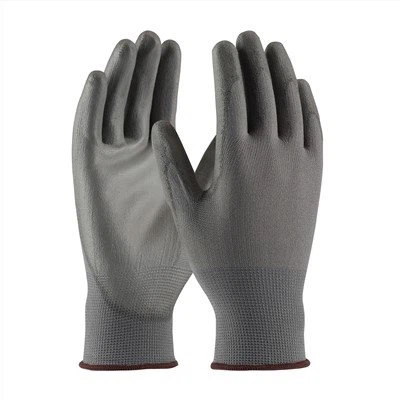 Harmaa nylon-PU-käsineet